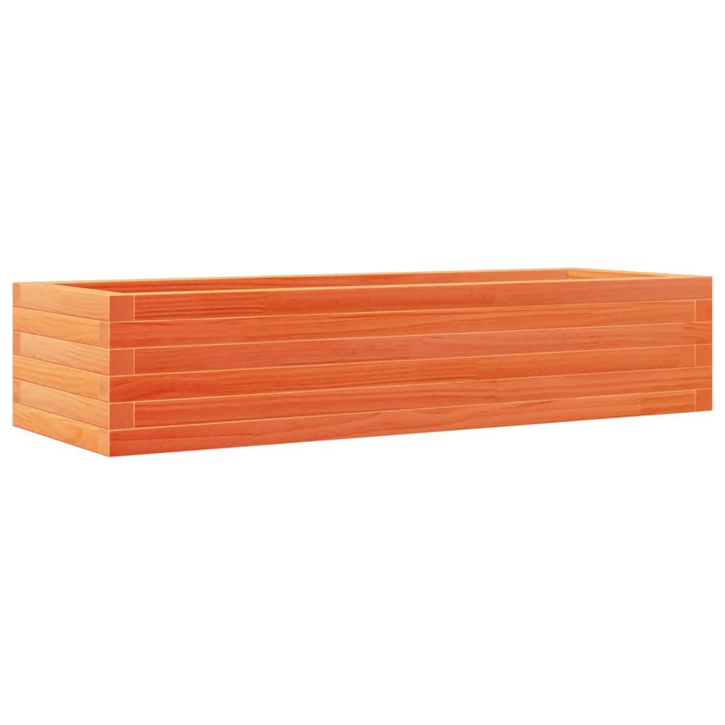 Jardinière | Pot de fleurs | Cache-pot | Bac à fleurs cire marron 110x40x23 cm bois de pin massif - Image 1