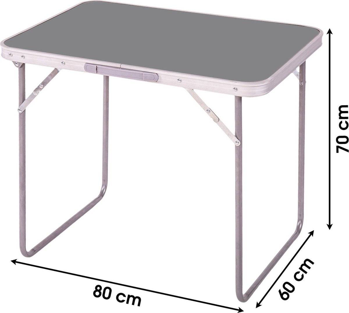 Importdistrib - Table De Camping Pliable Avec Cadre En Métal 80x60xh70 Cm IMPORTDISTRIB - Image 2