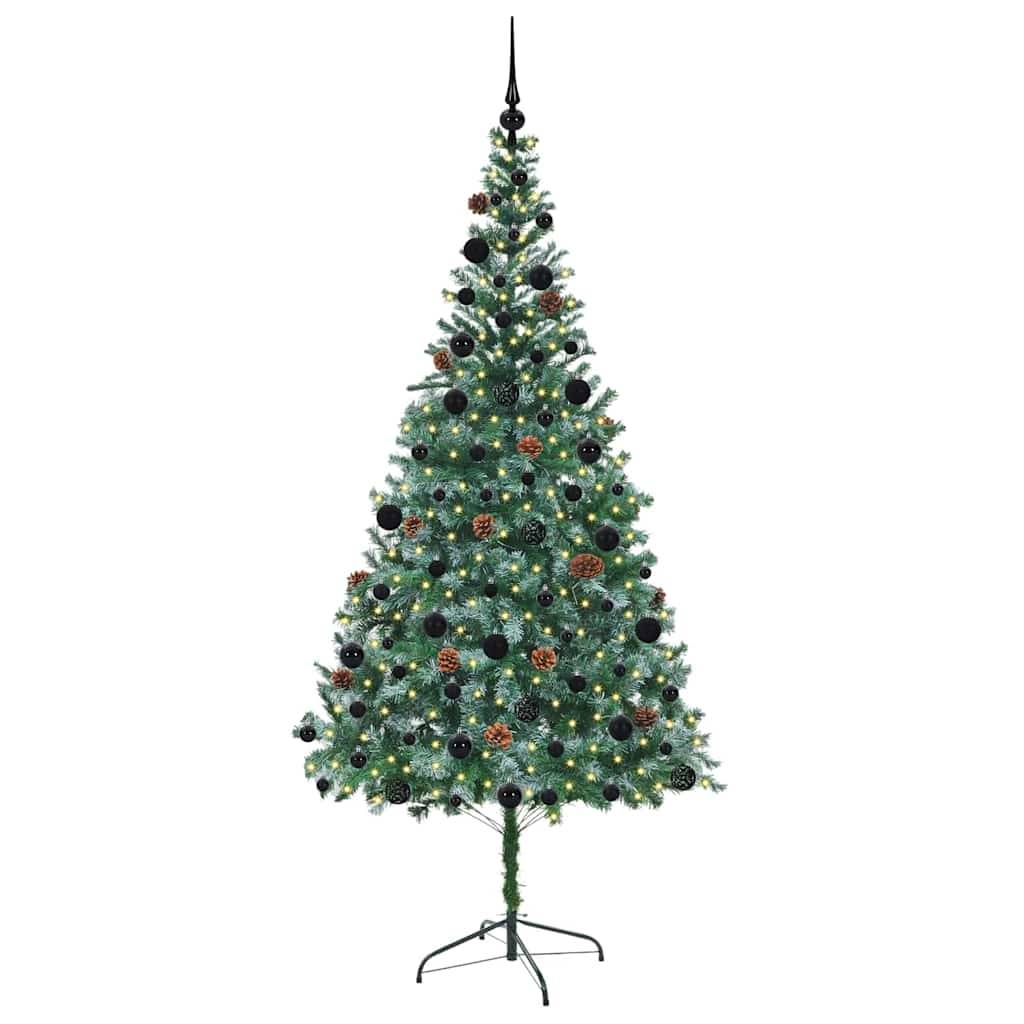 ComfortXL - Sapin de Noël Intérieur/Extérieur 210 cm, Kit Lumineux 300 LED, Boules et Pommes de Pin – ComfortXL Outdoor Living - Image 3