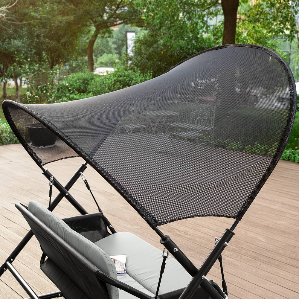 Balancelle Balancelle de Jardin 2 Places Gris Foncé L.164 x l.152 x H.184 cm SoBuy - Image 6