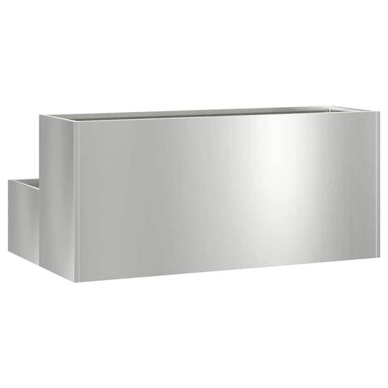 Jardinière rectangulaire acier galvanisé potager Argent 100x60x45 cm – ComfortXL Outdoor Living - Image 5