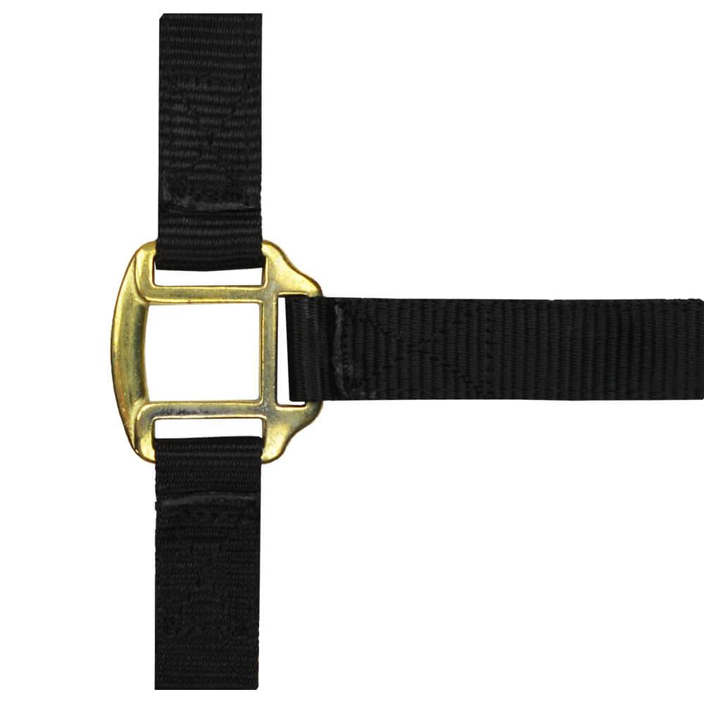 Norton - Licol nylon noir doublé cuir pour cheval de trait - Image 1