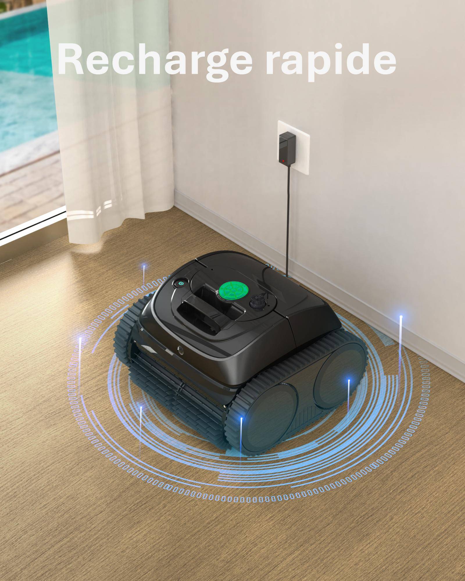 Robot piscine sans fil - WYBOT Osprey 800 - Nettoyeur piscine automatique - Autonomie 150 min - Filtration fine 180 microns - Image 4