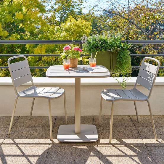 Hesperide - Table de jardin 2 places Alegoria 70x70cm argile Hespéride - Image 1