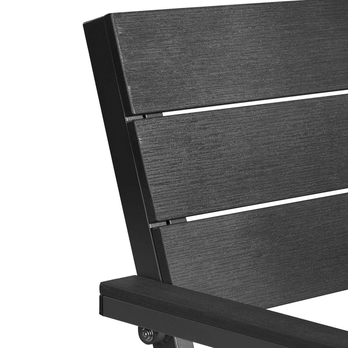 Helloshop26 - Banc de jardin pour 2 personnes utilisation en extérieur aluminium 129 cm gris - Image 4