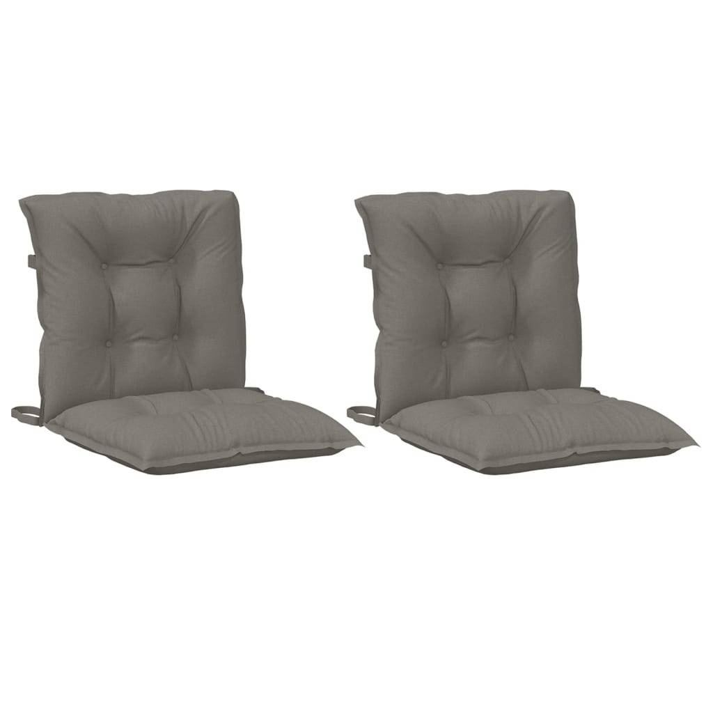 PANGIVO - Lot de 2 coussins de chaise à dossier bas polyester gris foncé 100 x 50 x 7 cm - PANGIVO - Image 4