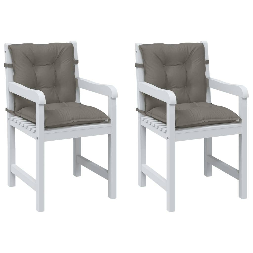 PANGIVO - Lot de 2 coussins de chaise à dossier bas polyester gris foncé 100 x 50 x 7 cm - PANGIVO - Image 1