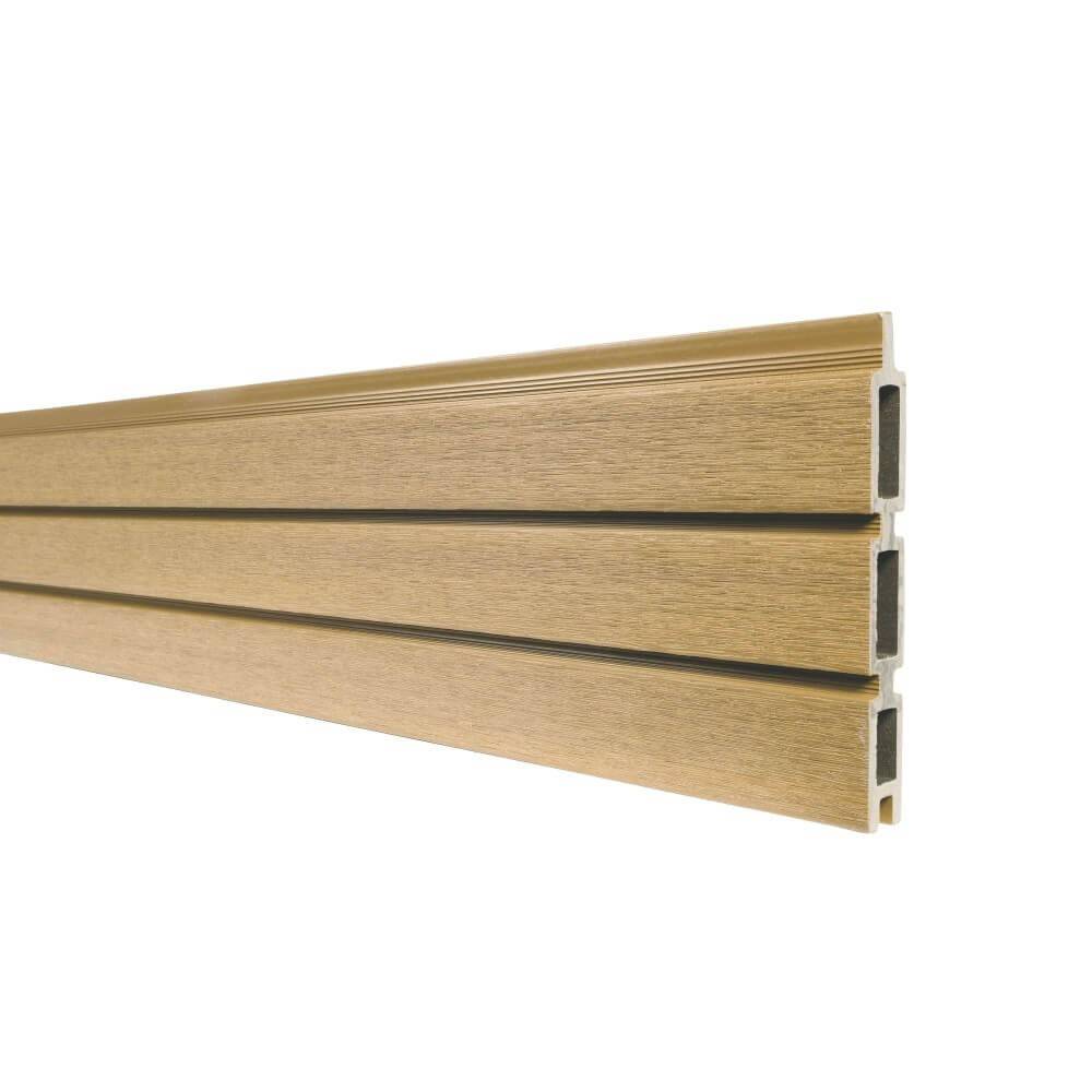 Kit Clôture Bois Composite Cèdre 12,85x1,8m SANTOS - Poteaux en Aluminium Gris - Brise Vue - Palissade - Image 4