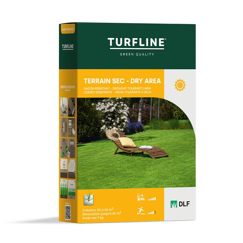Promesse de Fleurs - Gazon terrain sec TURFLINE La boite d'1 kg - pour 25m²