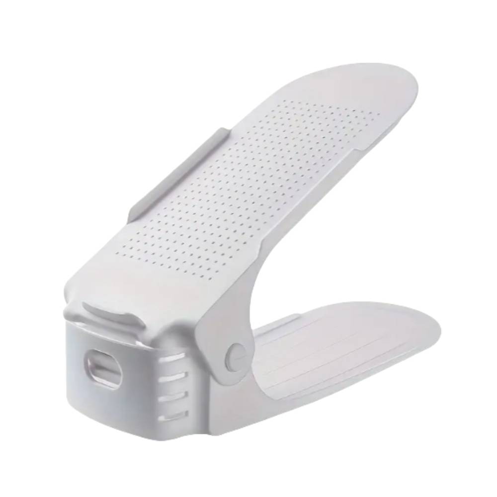 Étagère à chaussures réglable en plastique blanc - IntiMeg - Image 1