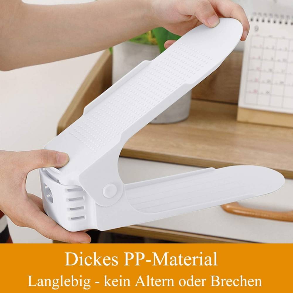 Étagère à chaussures réglable en plastique blanc - IntiMeg - Image 2