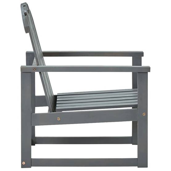 Fauteuils Bas de Jardin en Bois d'Acacia Massif avec Finition Grise Lavée Gris Lot de 2 – ComfortXL Outdoor Living - Image 4
