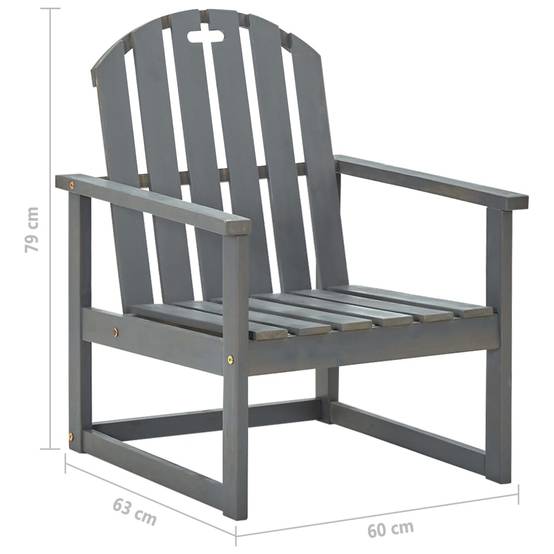 Fauteuils Bas de Jardin en Bois d'Acacia Massif avec Finition Grise Lavée Gris Lot de 2 – ComfortXL Outdoor Living - Image 8
