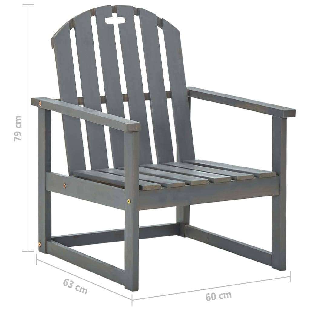 Fauteuils Bas de Jardin en Bois d'Acacia Massif avec Finition Grise Lavée Gris Lot de 2 – ComfortXL Outdoor Living - Image 8