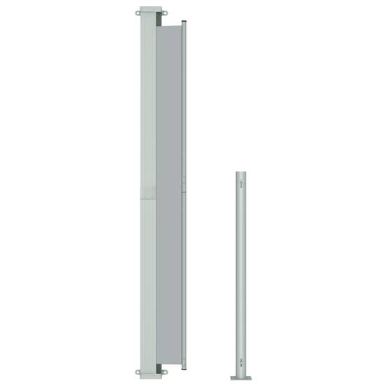 Store Banne latéral - Store rétractable - Auvent extérieur de patio 200x500 cm Gris - Image 5