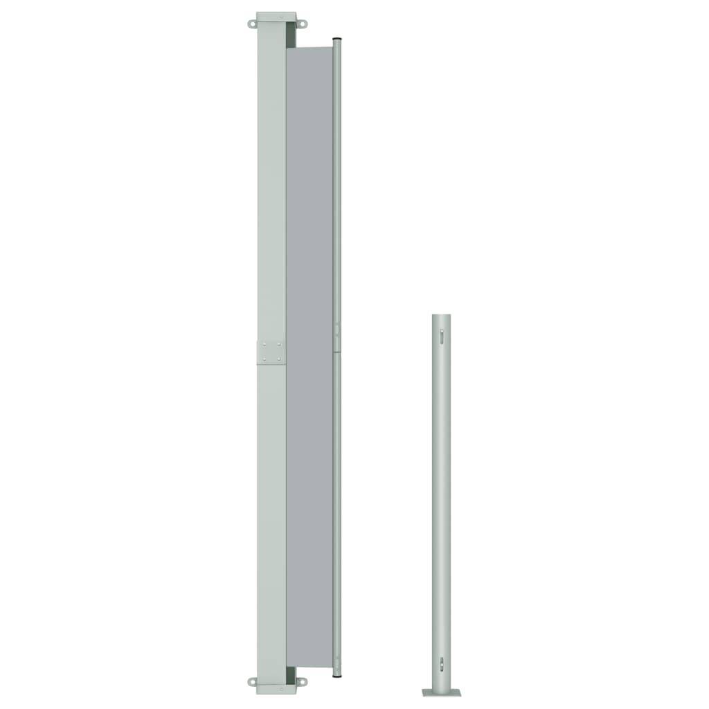 Store Banne latéral - Store rétractable - Auvent extérieur de patio 200x500 cm Gris - Image 5