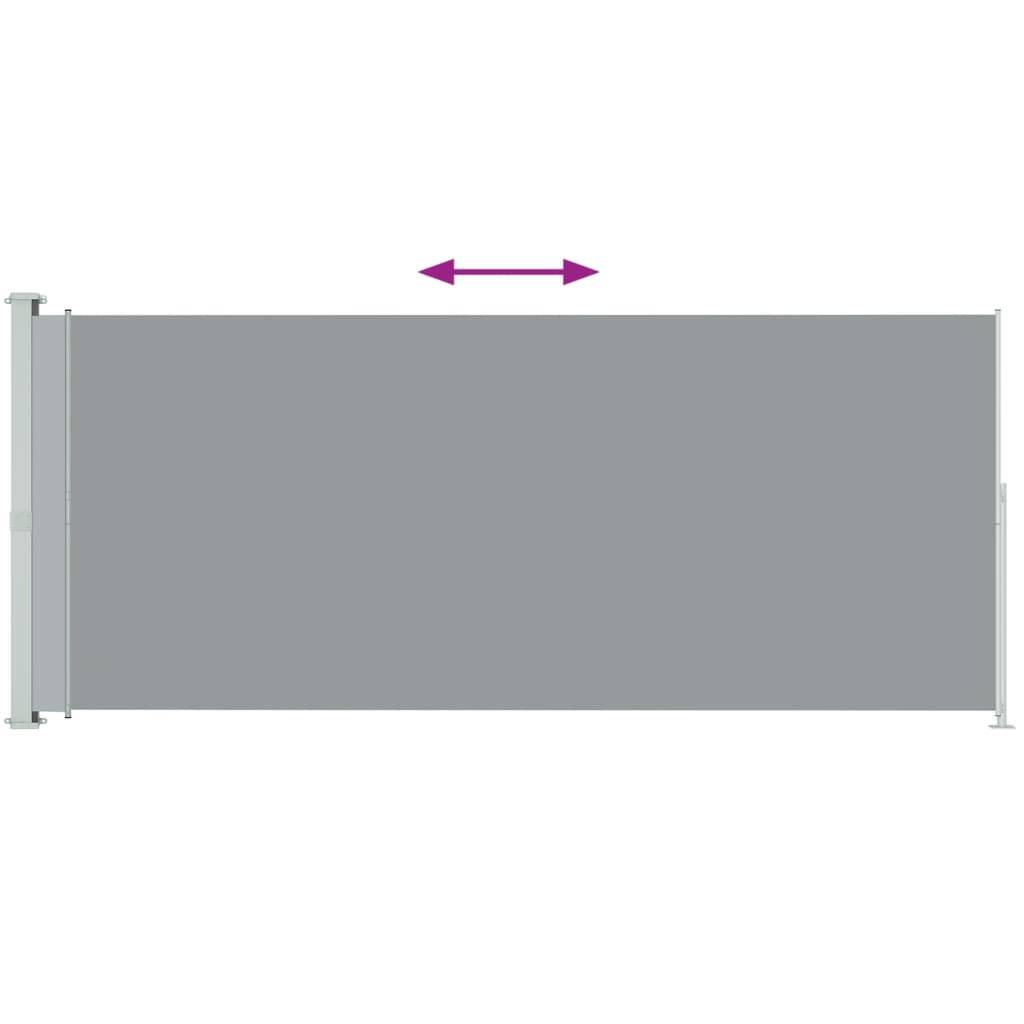 Store Banne latéral - Store rétractable - Auvent extérieur de patio 200x500 cm Gris - Image 3