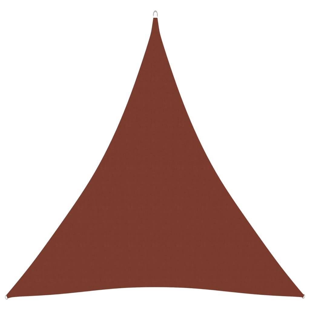 Helloshop26 - Voile toile d'ombrage parasol tissu oxford triangulaire 4,5 x 4,5 x 4,5 m marron - Image 1