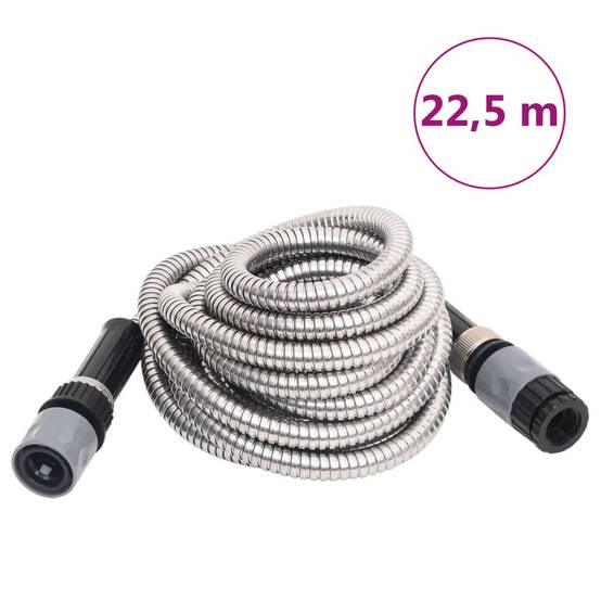 Vidaxl - Tuyau d'arrosage buse de pulvérisation argenté 0,6" 22,5 m inox vidaXL 154512 - Image 1
