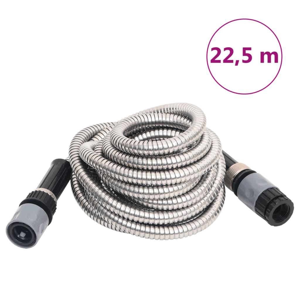 Vidaxl - Tuyau d'arrosage buse de pulvérisation argenté 0,6" 22,5 m inox vidaXL 154512