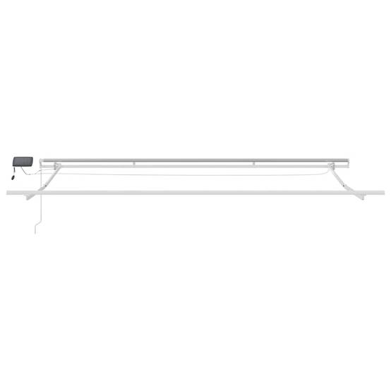 Auvent Rétractable Manuel avec Éclairage LED Mural pour Jardin et Balcon Bleu et Blanc 4,5x3m – ComfortXL Outdoor Living - Image 9