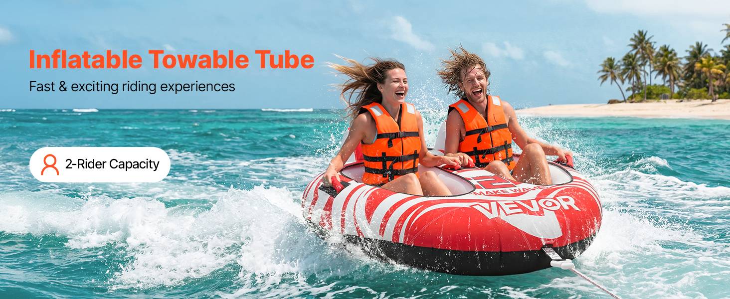Vevor - VEVOR Bouée Tractée Engin Tractée pour Tubing 2 Passagers pour Jeux Aquatiques - Image 9
