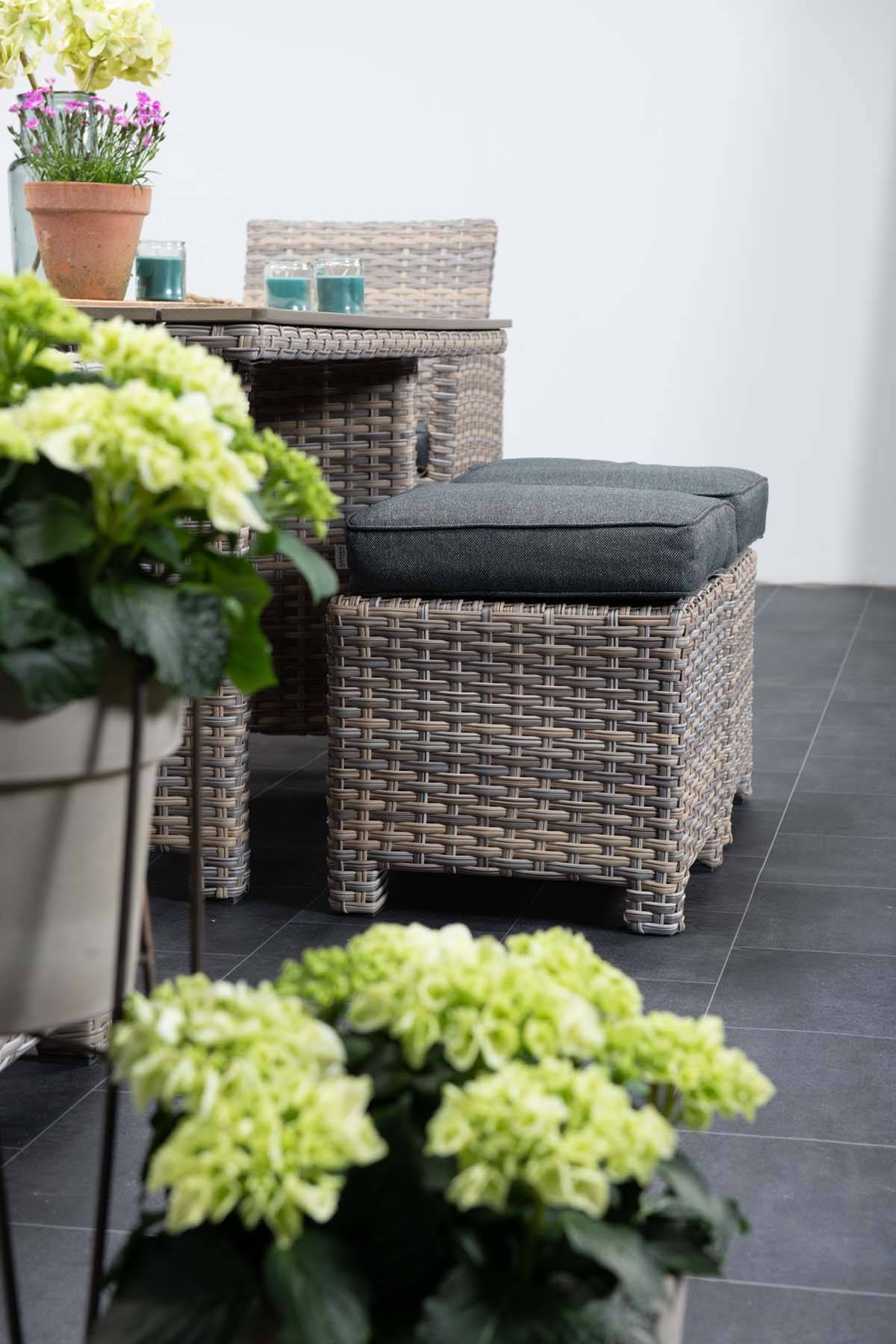 Garden Impressions - Mobilier L/D Seagull 5 pcs G  saule ancien en L/reflex noir - Garden Impressions - Image 8