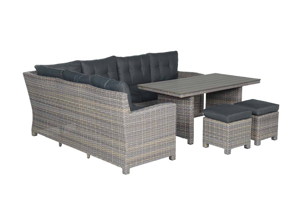 Garden Impressions - Mobilier L/D Seagull 5 pcs G saule ancien en L/reflex noir - Garden Impressions - Image 3