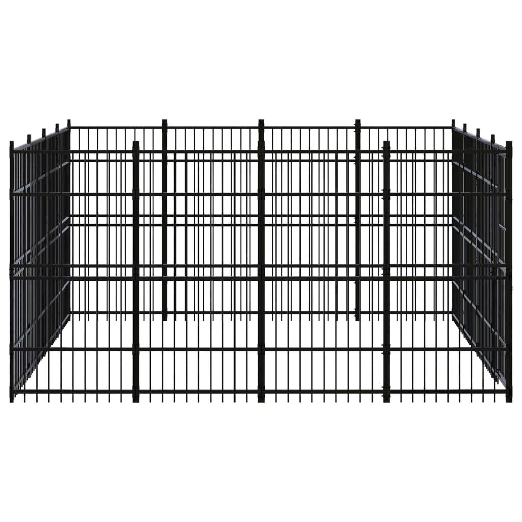 Vidaxl - Chenil d'extérieur pour chiens Acier 14,75 m² vidaXL 3097982 - Image 4