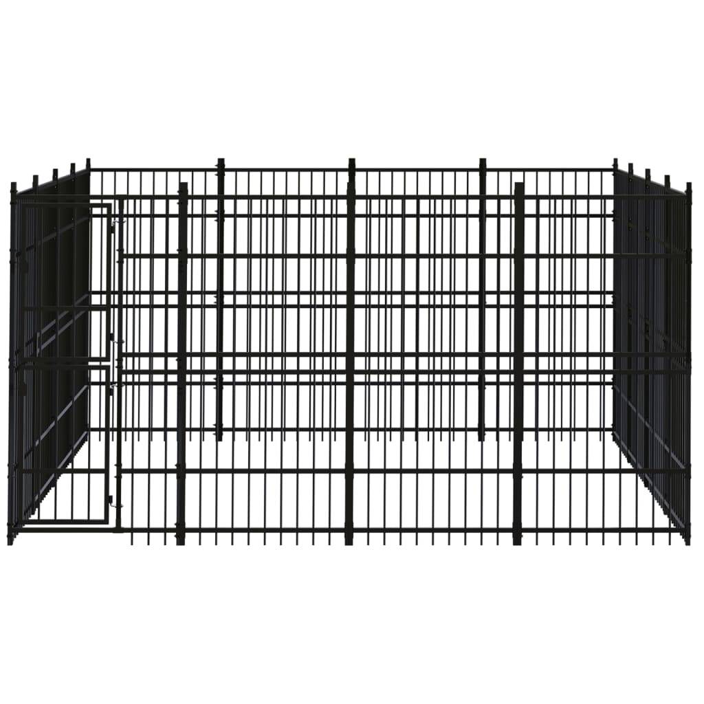 Vidaxl - Chenil d'extérieur pour chiens Acier 14,75 m² vidaXL 3097982 - Image 2