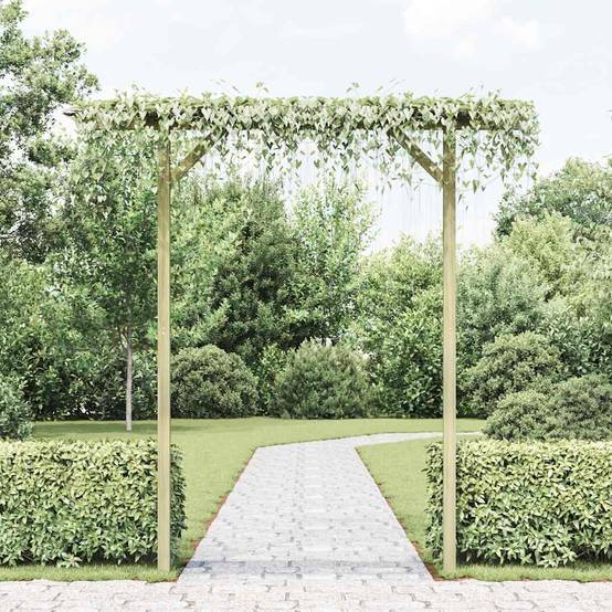 Pergola Arche Jardin Bois Pin Vert Support Rosiers 205x40x203cm - ComfortXL Outdoor Living - Image 1