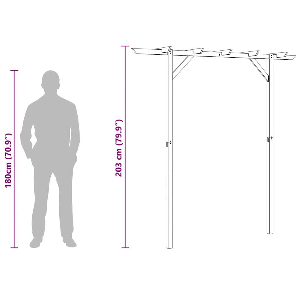 Pergola Arche Jardin Bois Pin Vert Support Rosiers 205x40x203cm - ComfortXL Outdoor Living - Image 6