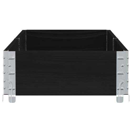 Jardinière bois de pin noir 150 x 50 x 21.5 cm - PANGIVO - Image 4