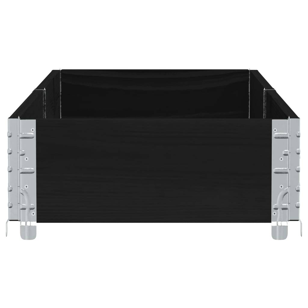 Jardinière bois de pin noir 150 x 50 x 21.5 cm - PANGIVO - Image 4