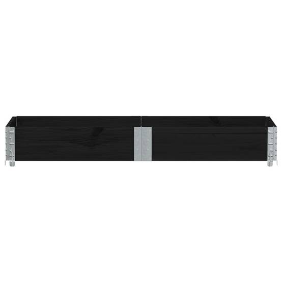 Jardinière bois de pin noir 150 x 50 x 21.5 cm - PANGIVO - Image 3