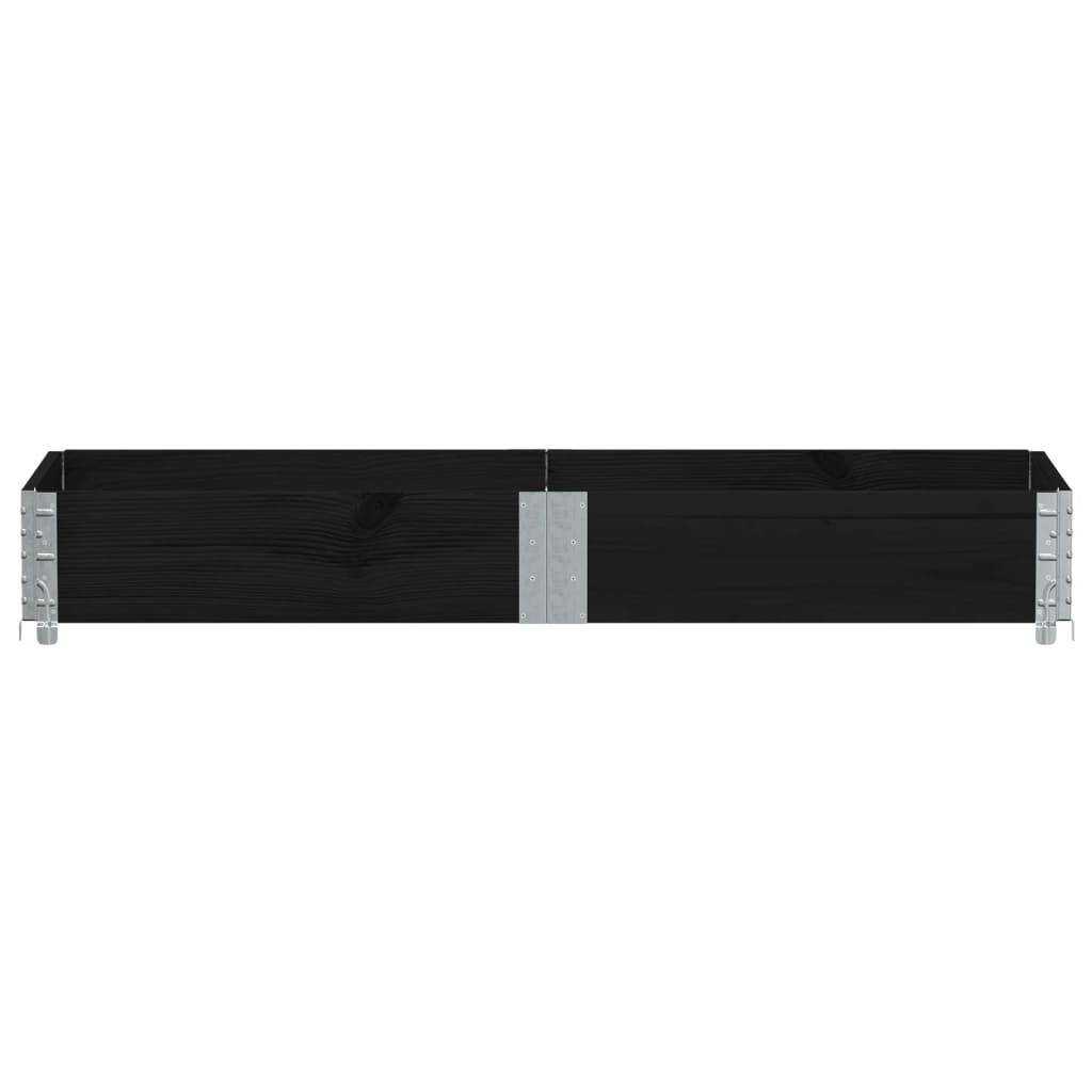 Jardinière bois de pin noir 150 x 50 x 21.5 cm - PANGIVO - Image 3