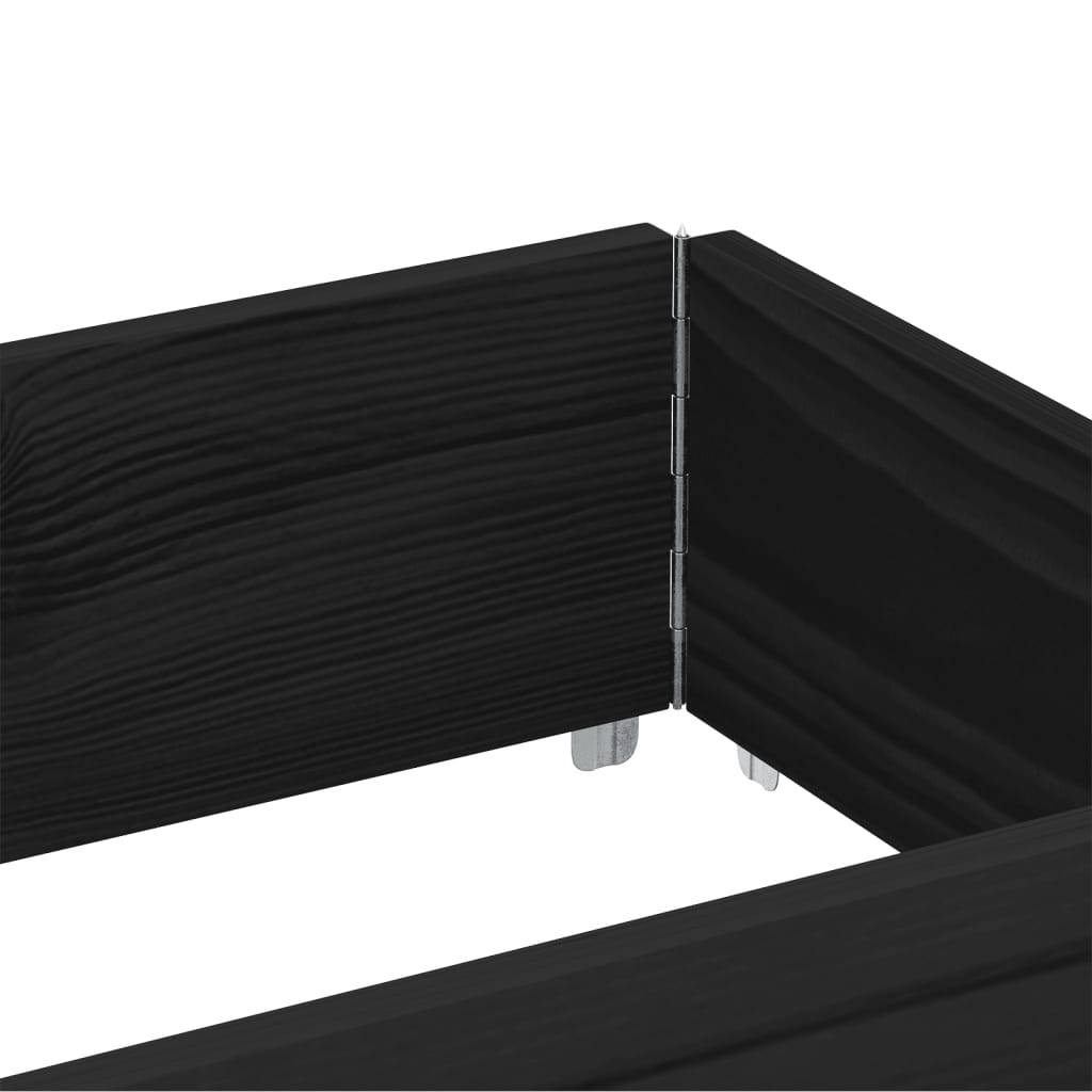 Jardinière bois de pin noir 150 x 50 x 21.5 cm - PANGIVO - Image 7