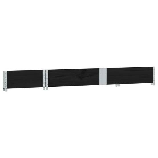 Jardinière bois de pin noir 150 x 50 x 21.5 cm - PANGIVO - Image 6