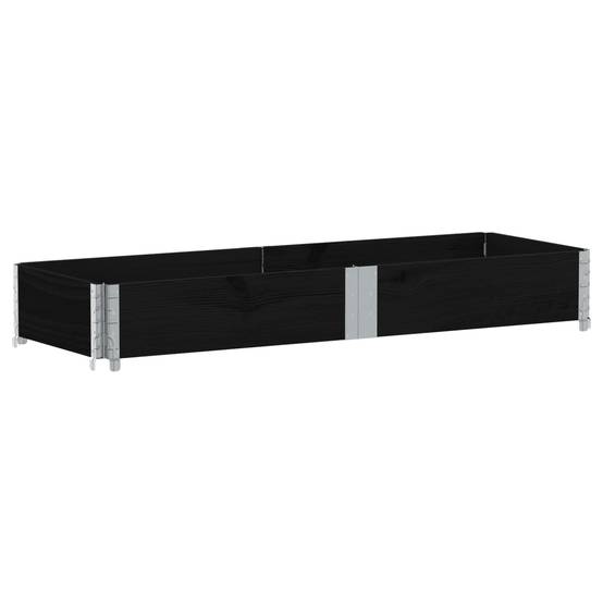 Jardinière bois de pin noir 150 x 50 x 21.5 cm - PANGIVO - Image 5