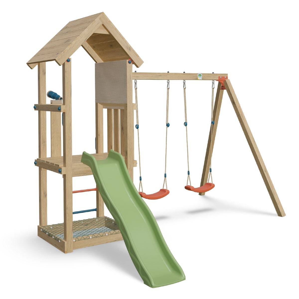 Trigano Jardin - Aire de jeux en bois EASY XPLORER 2 TRIGANO - 6 enfants - Image 1