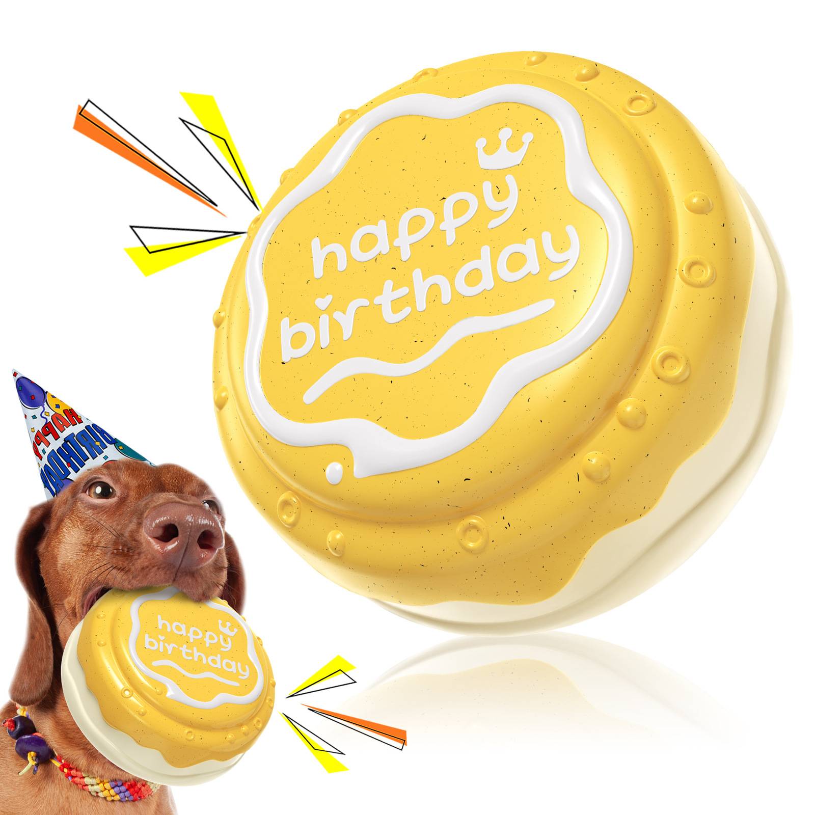 DtopbuyAge - Jouets pour mâcher pour chien Gâteau d'anniversaire - Image 1
