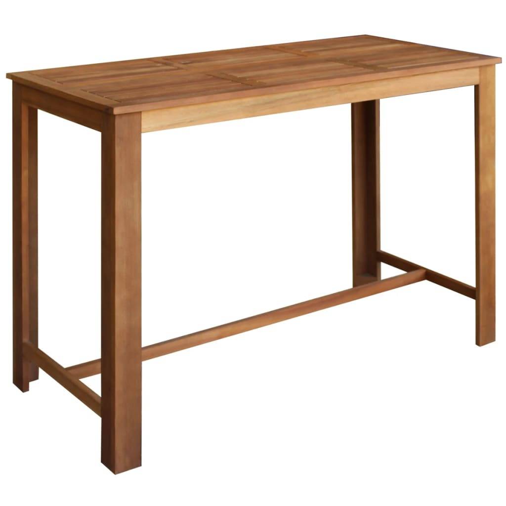 Helloshop26 - Table haute mange debout bar bistrot bois d'acacia solide 150 cm - Image 1