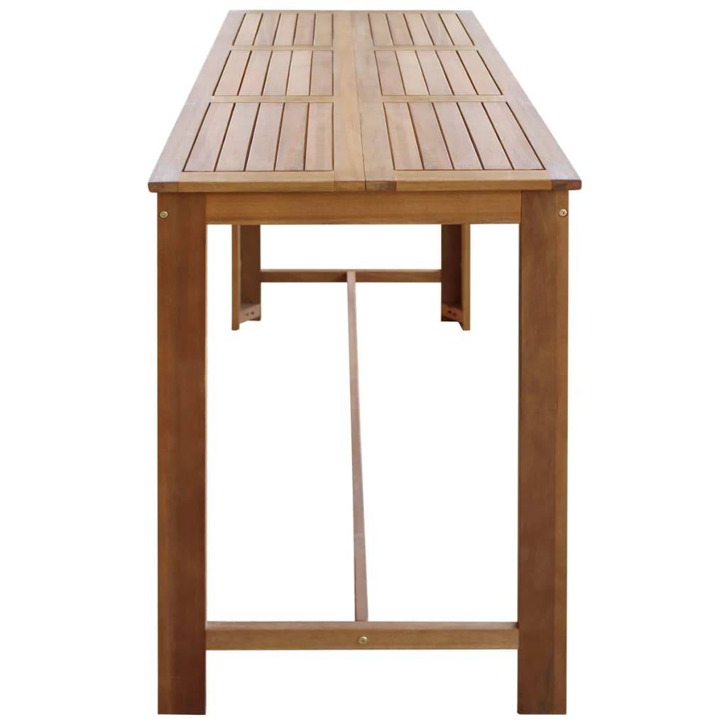 Helloshop26 - Table haute mange debout bar bistrot bois d'acacia solide 150 cm - Image 3