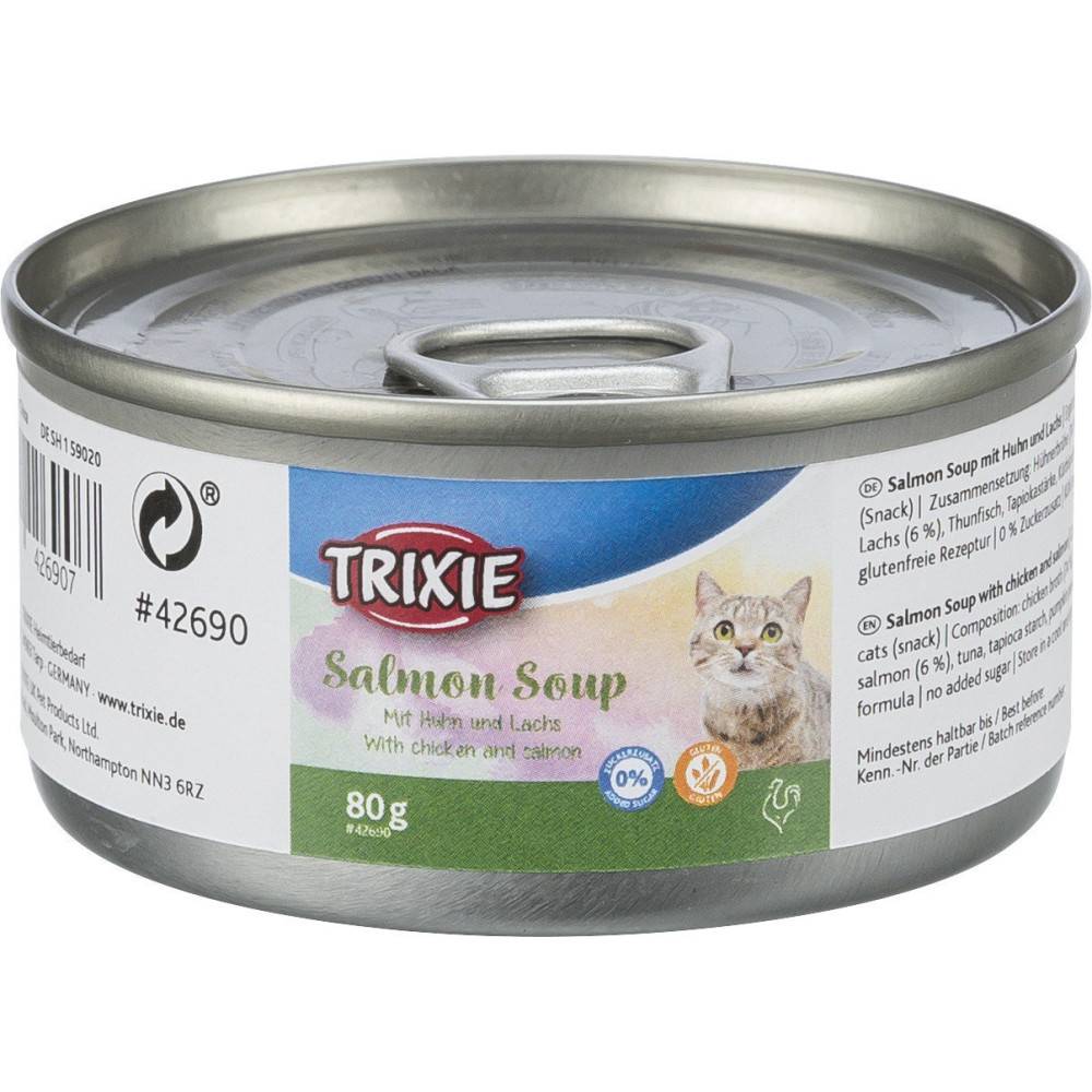 Trixie - Trixie - Soupe au poulet et au saumon 24 x 80 g pour chat - Image 2