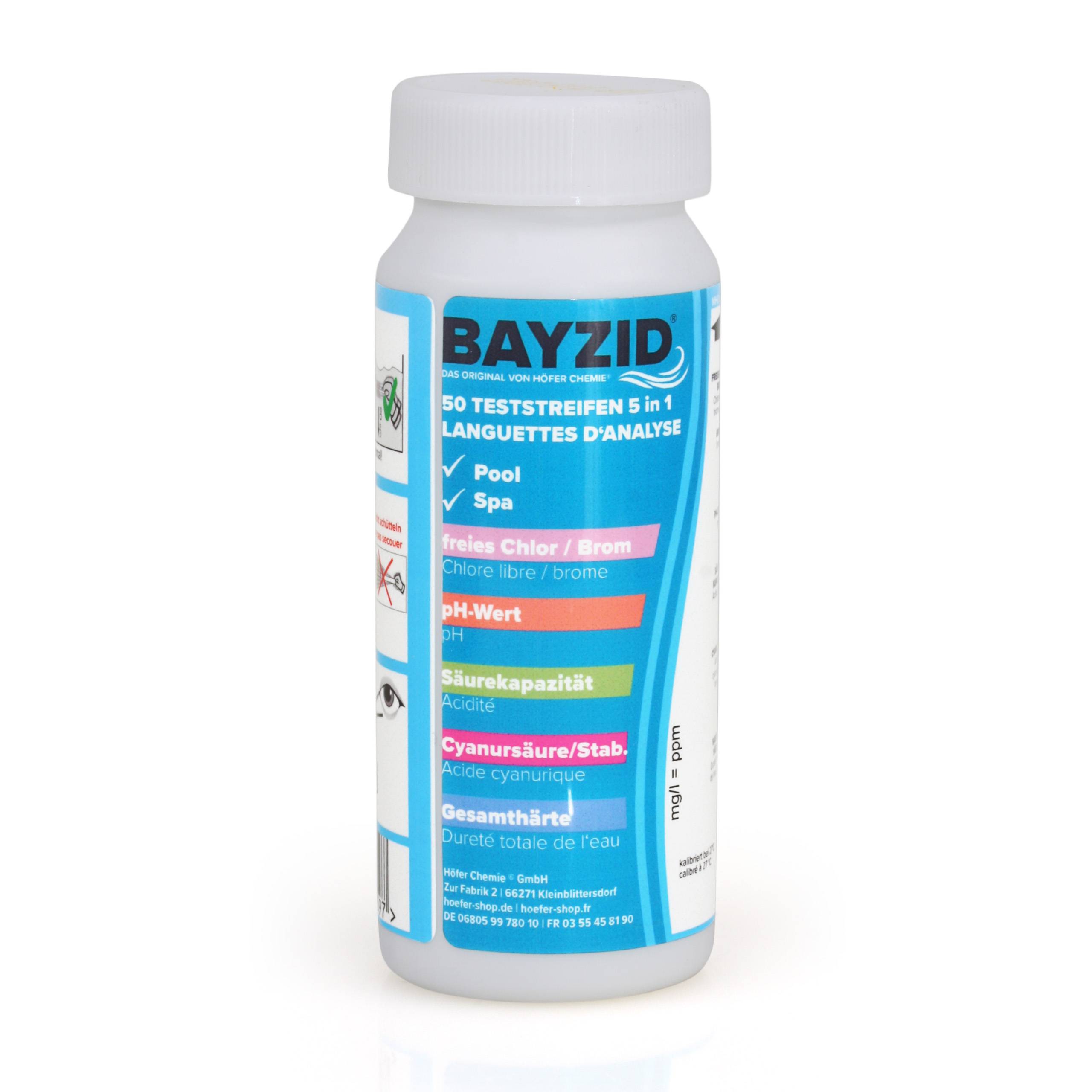 Bandelettes de test 5 en 1 BAYZID® (50 pièces) x 1 - Image 1