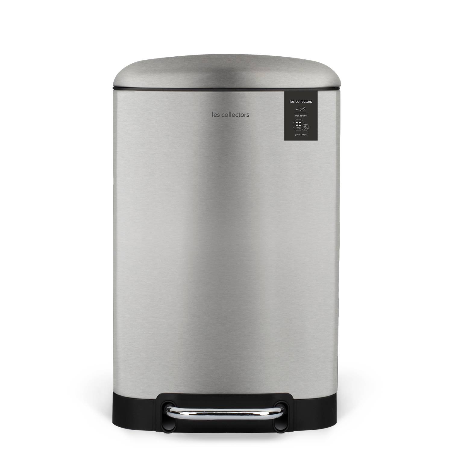 Poubelle à pédale 20L, inox edition - N°512 Les Collectors