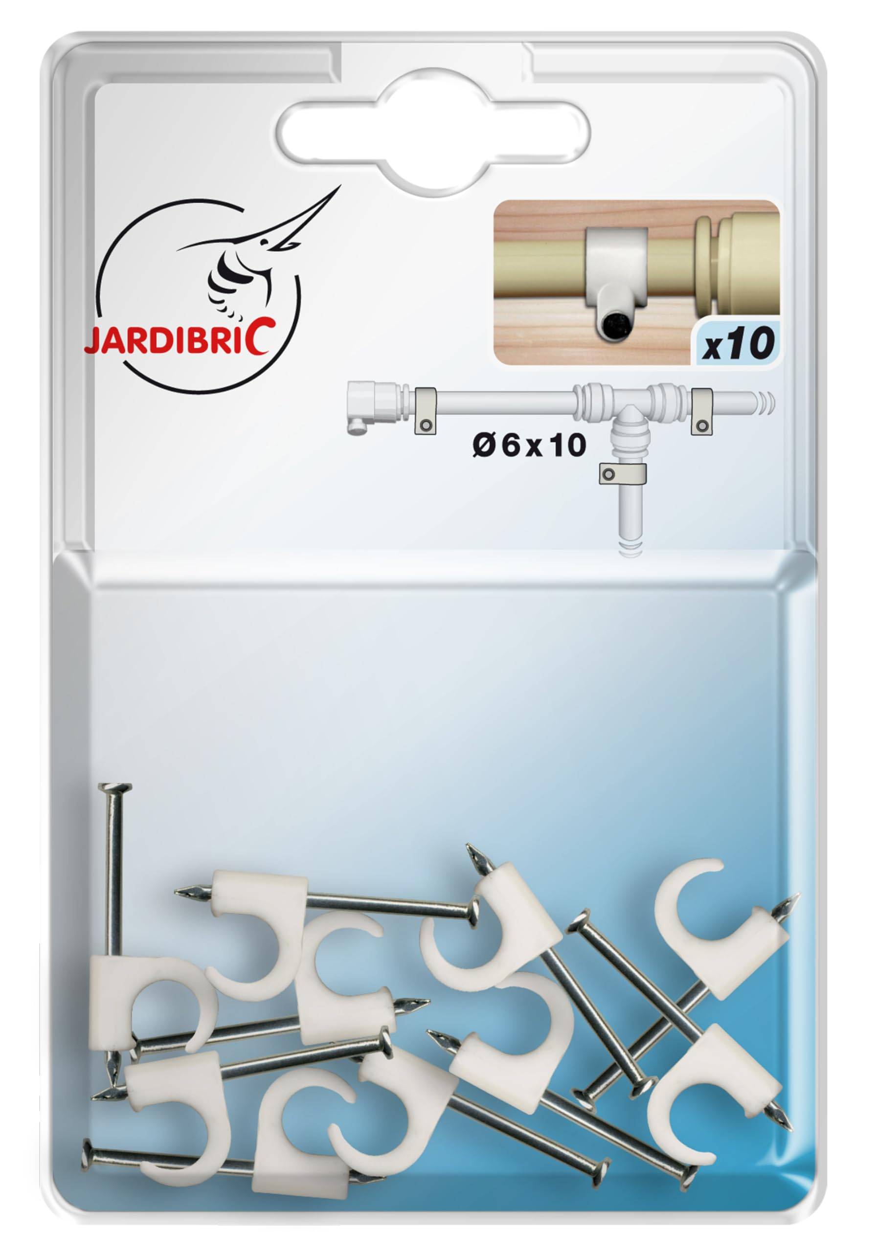 Jardibric - Raccord Brumisation Jardibric 10 Fixations Pointe Ø6 x 10mm Maintien Système Brumisation Fixations Pratiques Fiables - Image 3