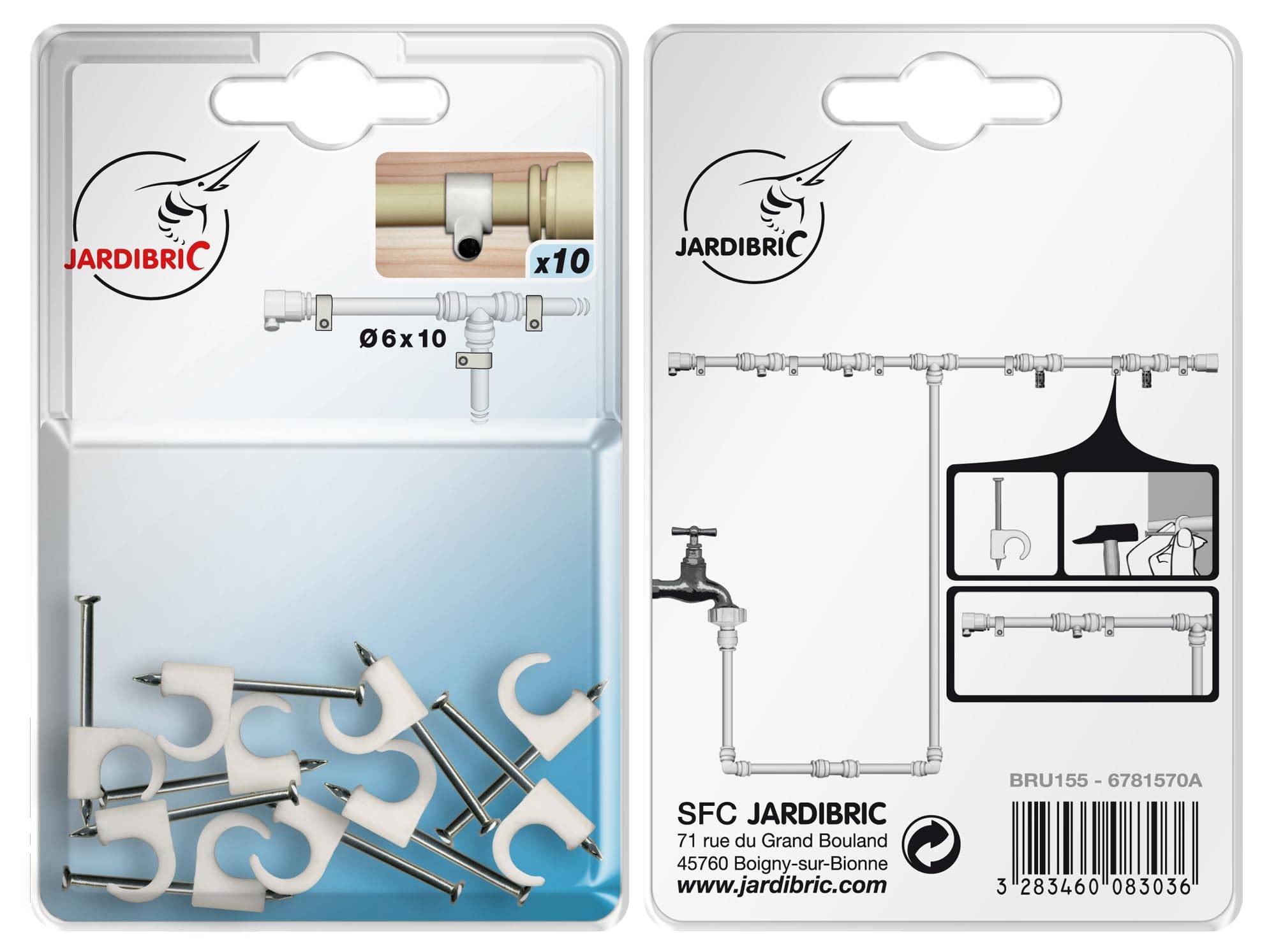Jardibric - Raccord Brumisation Jardibric 10 Fixations Pointe Ø6 x 10mm Maintien Système Brumisation Fixations Pratiques Fiables - Image 4