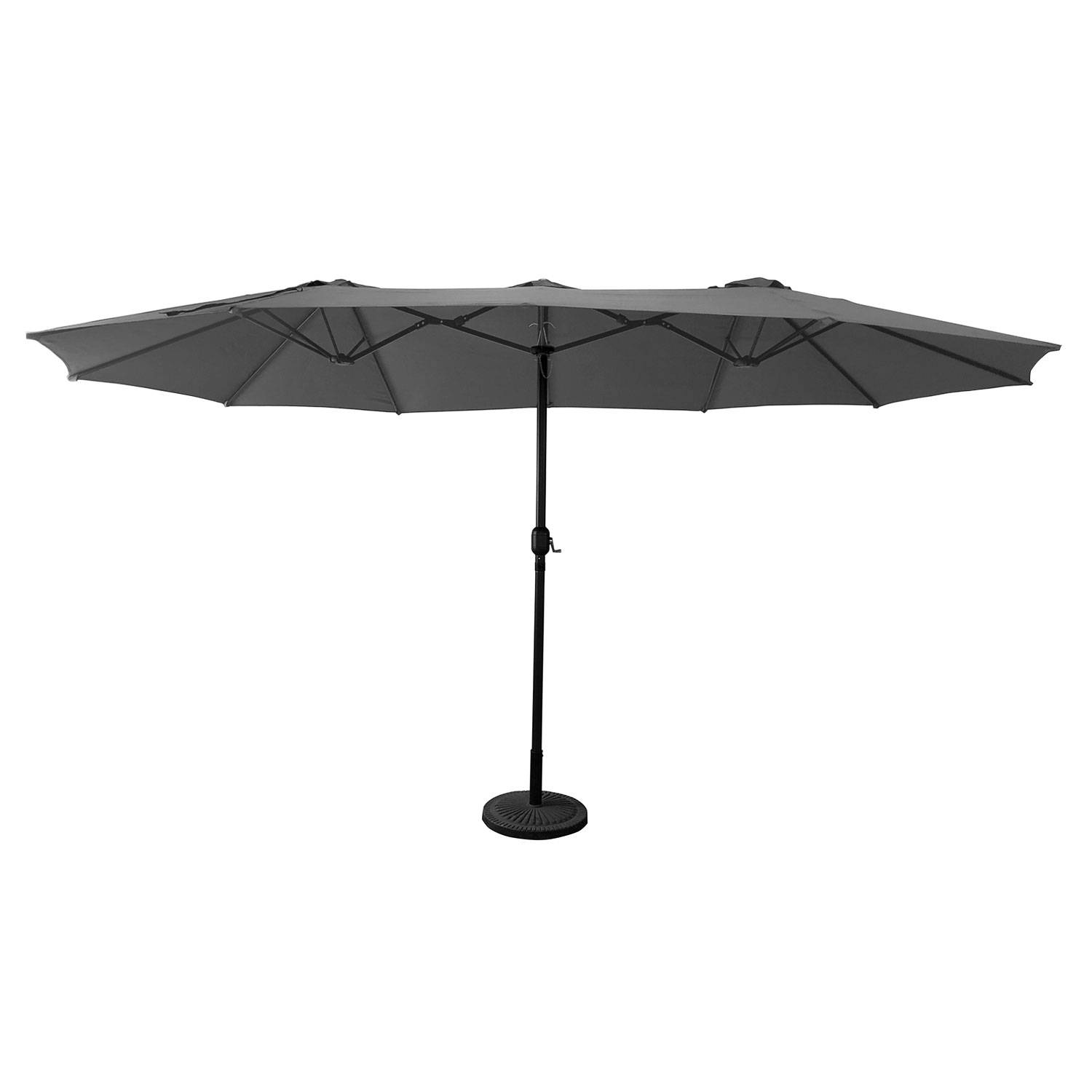 Happy Garden - Parasol double 2,7x4,6m LINAI gris - HAPPY GARDEN - Image 1