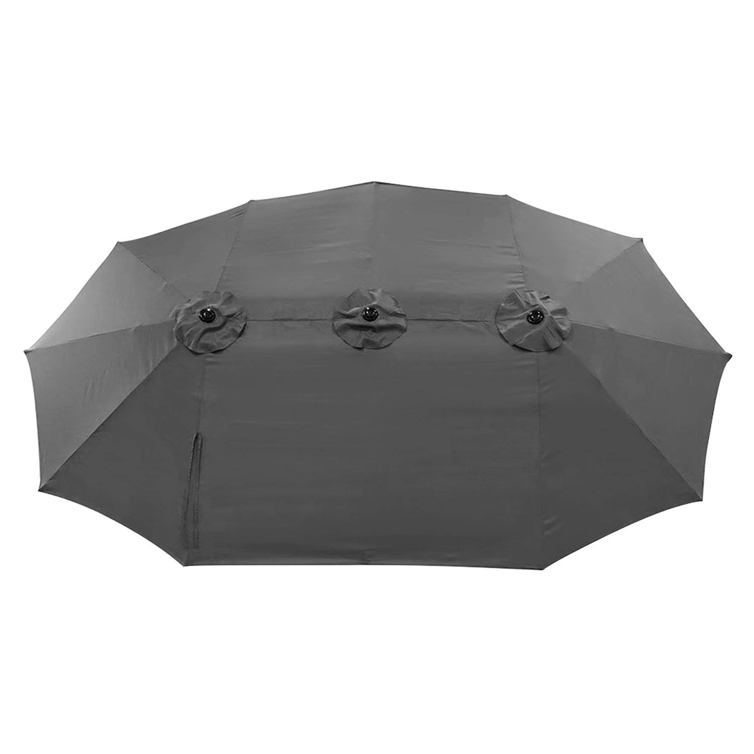Happy Garden - Parasol double 2,7x4,6m LINAI gris - HAPPY GARDEN - Image 2